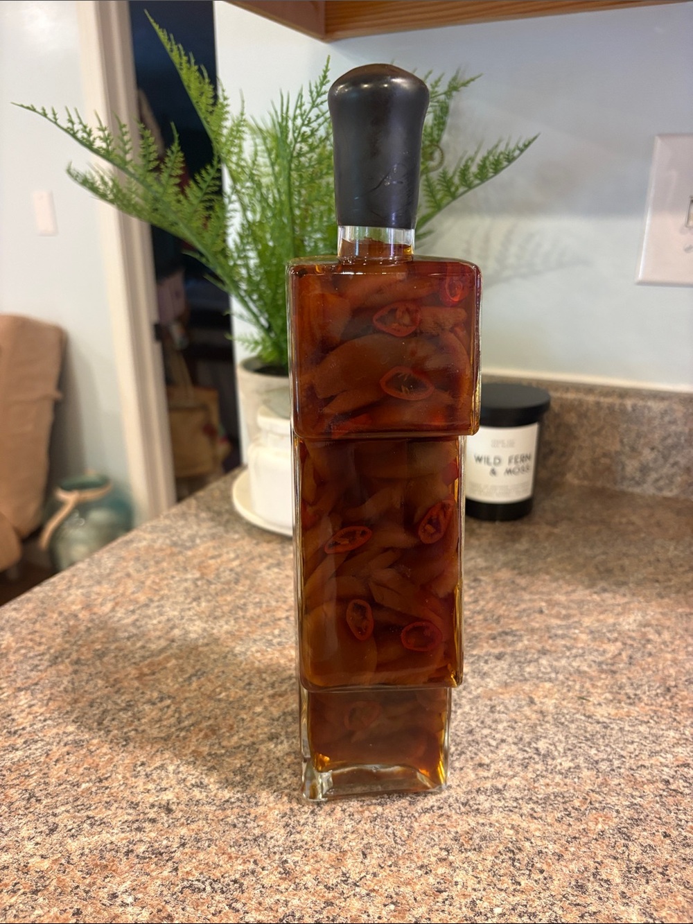 Vintage Tuscan kitchen decor bottle